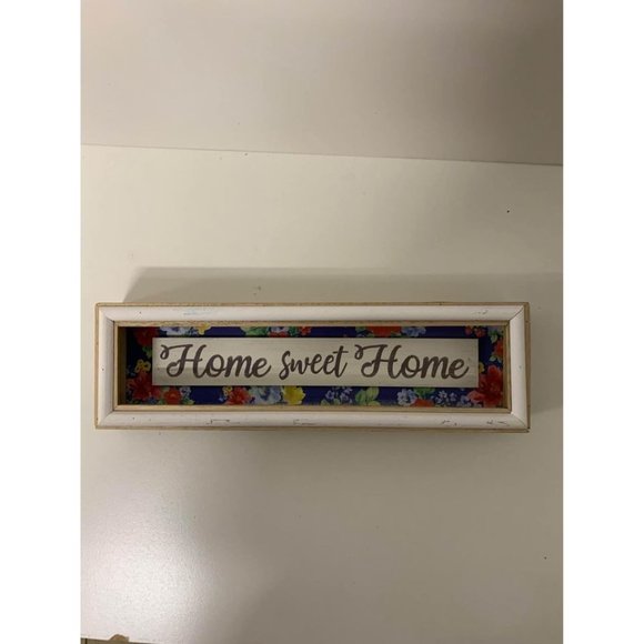 Other - NWT Home Sweet Home Wall Decor Wooden Plaque Floral Cottage Farmhouse Spring Y2K